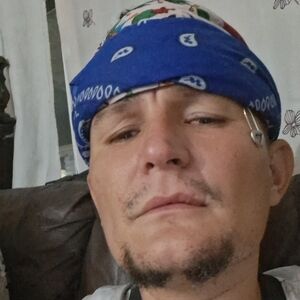 Blue Bandana with White Patterns